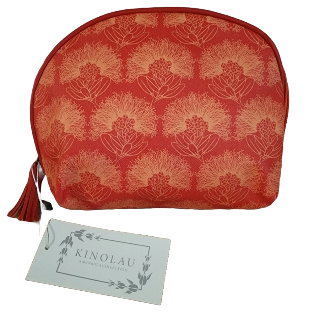 Manaola Kinolau Laulihilihi makeup cosmetic bag ohia lehua